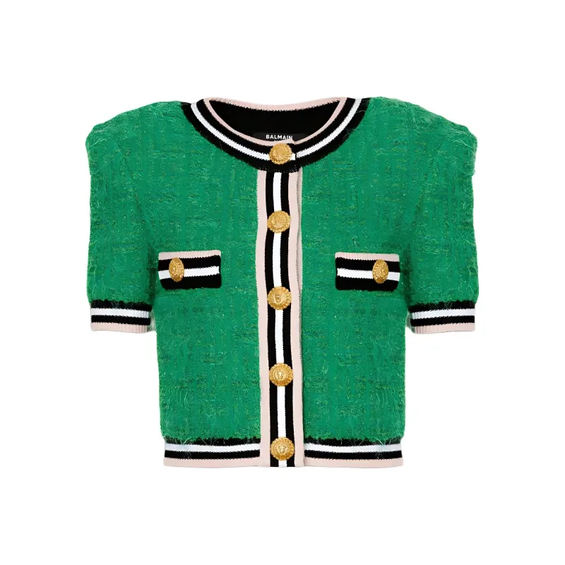 BALMAIN Tweed Knit Cardigan-0