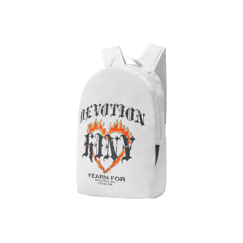 HINY Polyester Student Backpack Regular Unisex White-20