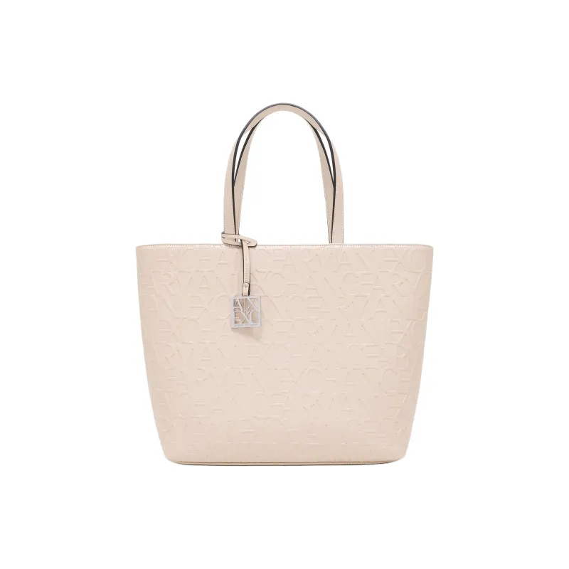 ARMANI EXCHANGEAE Polyester Tote Bag, Shopping Bag, Handbag, Shoulder Bag Women's Light Apricot-0