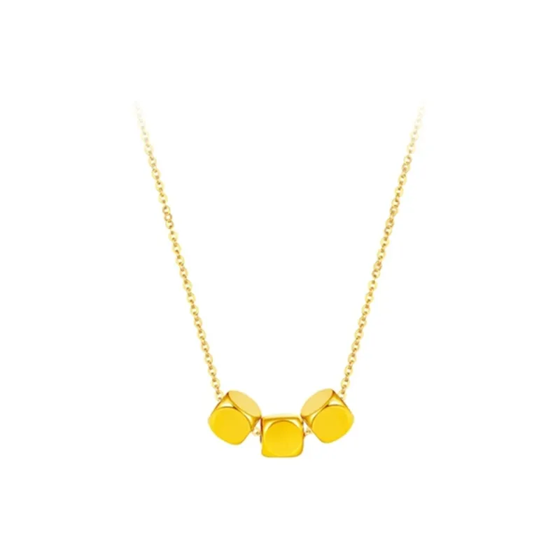 CHINA GOLD Solid Gold Necklaces Women's-3