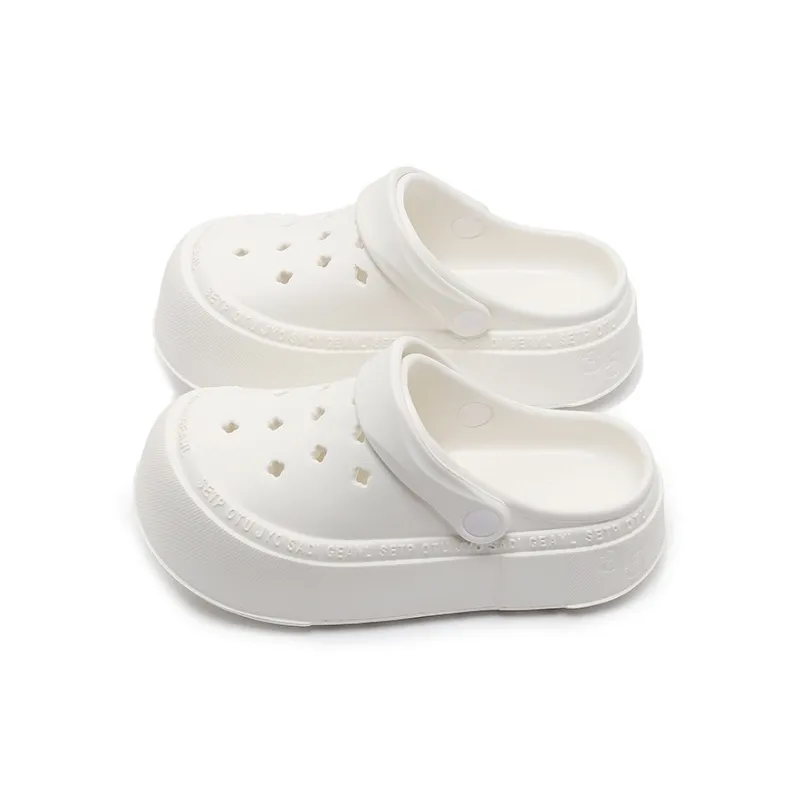 XGGC Summer Eva Closed Toe Mules Platform Height Increasing Squashy And Bouncy Feeling Slippers Soft Sole Casual Clogs-12