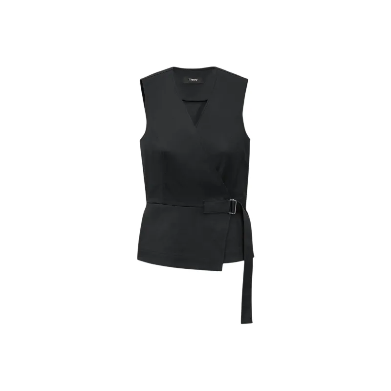 THEORY V neck Wrap Top-0