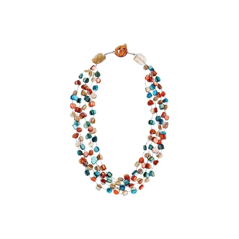 Drejew Triple Layer Shell Beads Necklaces Women's-0
