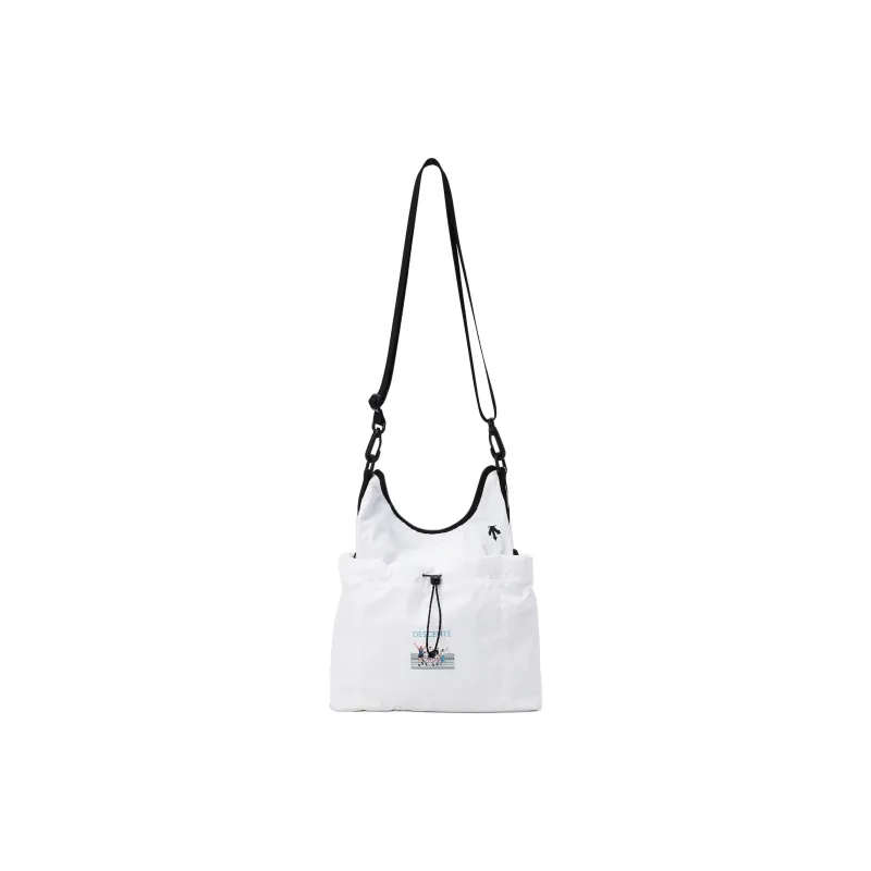 DESCENTE Artist Kim Jung Yoon Collaboration Polyester Crossbody Bag, Shoulder Bag Medium Size Unisex White-0