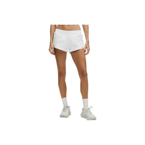 Lululemon Hotty Hot Low Rise Lined Short Sports Shorts 2.5' Women's White White
