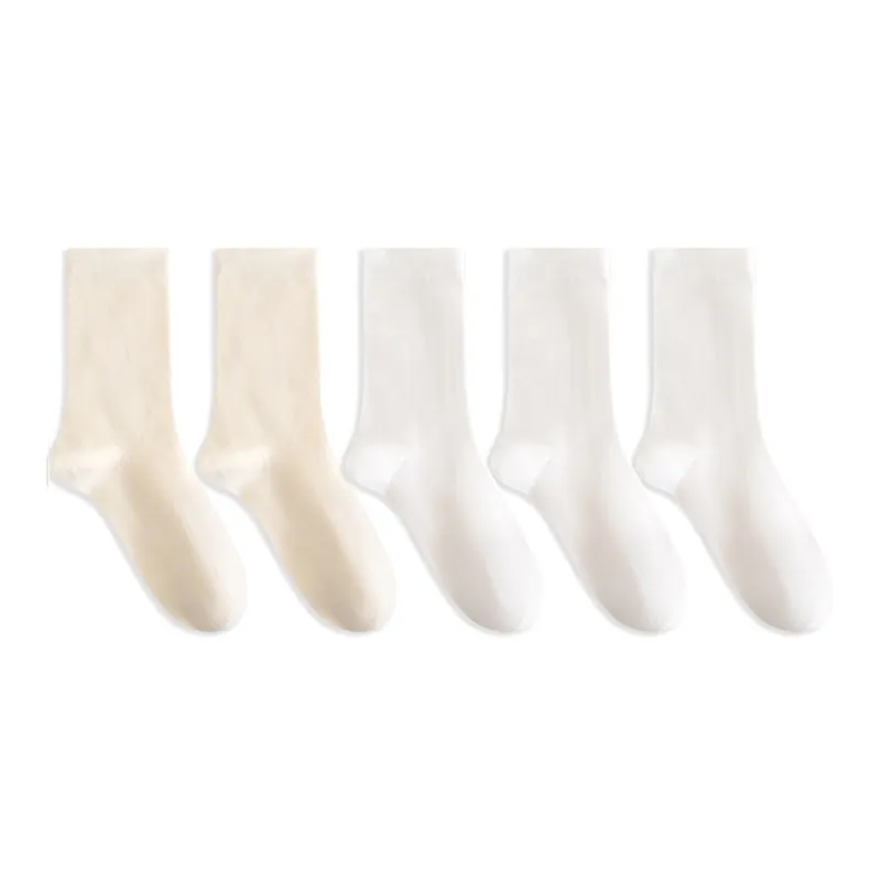 MIANWUQI Mid Calf Socks Women's 5 Pack-21