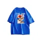Klein Blue-Short-Sleeved-Rose Letter White