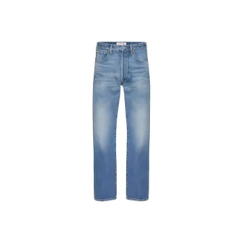 Valentino Logo Patch Straight Leg Jeans