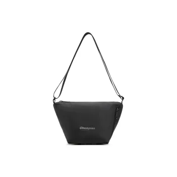 Champion Artificial Leather Shoulder Bag Unisex Black/Alloy Gray