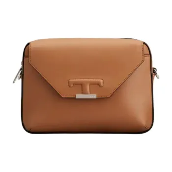 TOD'S T Timeless Calfskin Crossbody Bag Mini Men's Brown
