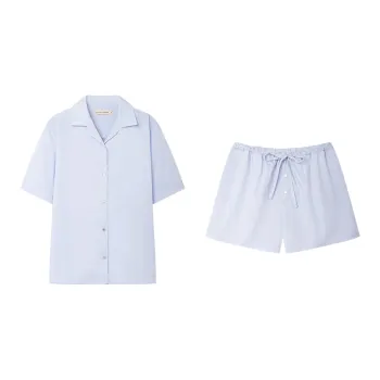 CICADAHOME Summer Pajama Set Women's 2 Pack Babyblue