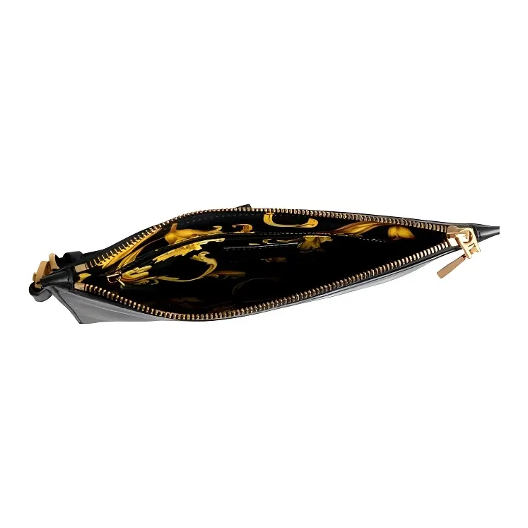 VERSACE Leather Clutch Regular Women's Black-1