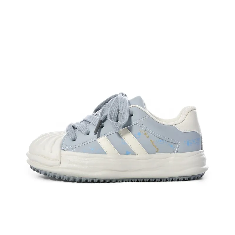 The New Age Family Abrasion Resistant Slip Resistant Low Top Skateboard Shoes Women's Haze Blue-0