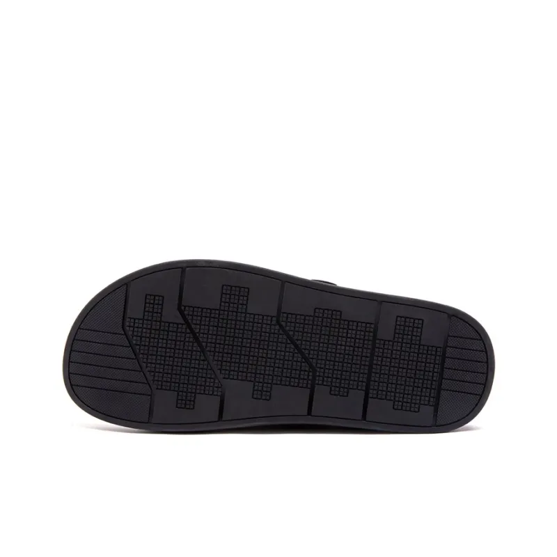 JOSINY Rubber Sole Abrasion Resistant Slide Slippers Men's Black-3