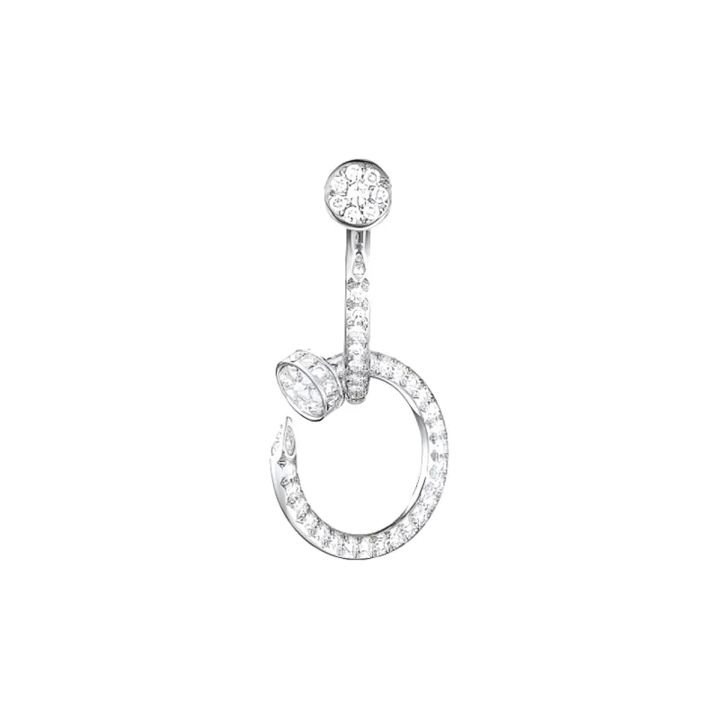 CARTIER 18K White Gold Earrings Women's Silver-2