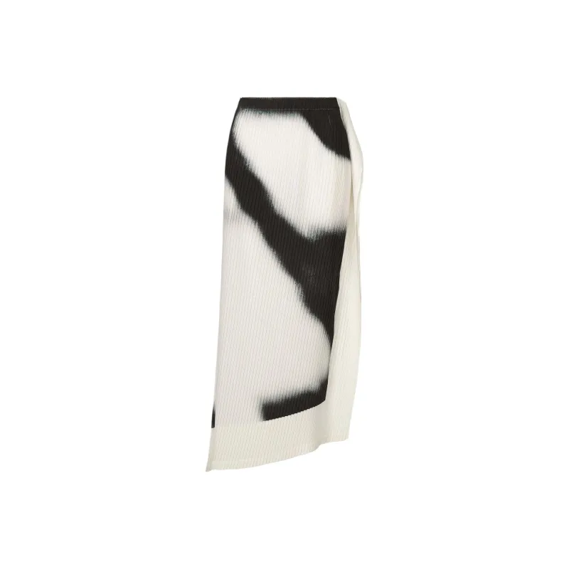 ISSEY MIYAKE Casual Long Skirt Women's Black White-1
