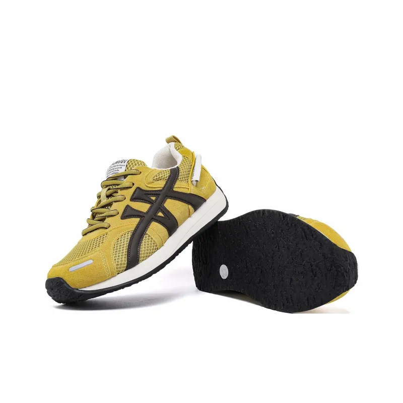 DGUMI Casual Shoes Women's Low Top Greige/Yellow-9