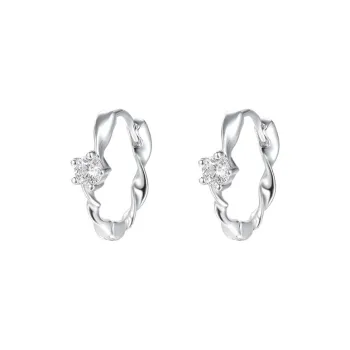 TAOHUAZHAOZHAO S 999 Fine Silver Earrings Women's