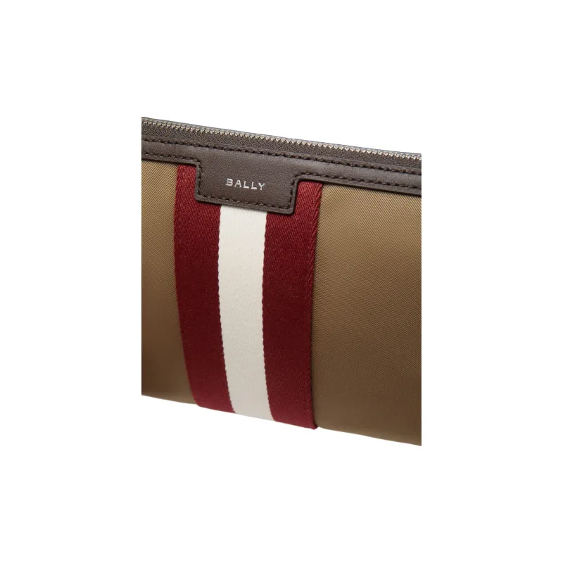 BALLY Code Nylon Clutch Men's Camel-3