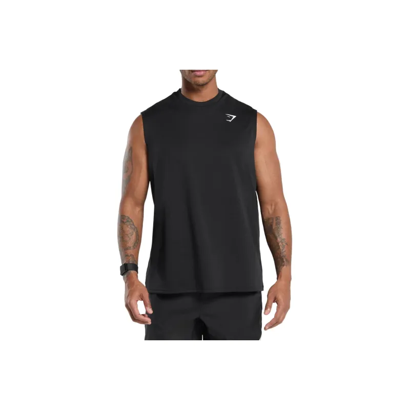 GYMSHARK Tank Tops Men Black-0