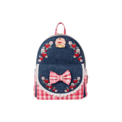 Loungefly Artificial Leather Backpack Regular Women's Pink Blue Patchwork