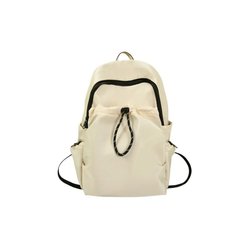 Meow In The Grass Nylon Backpack Unisex Black/Ecru/Yellow-5