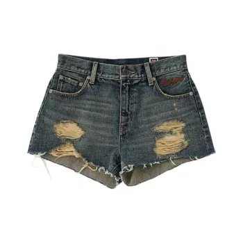 MOUSSY BlackEyePatch Co brand Denim Shorts Women's Blue