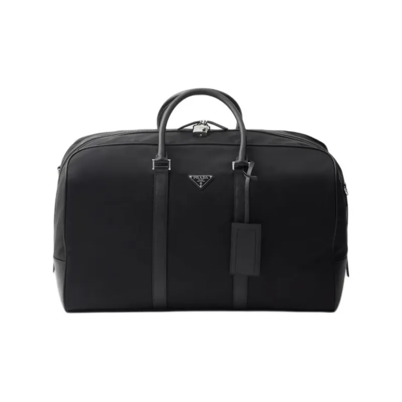 PRADA Re NylonSaffiano Recycled Nylon Handbag Men's Black-0