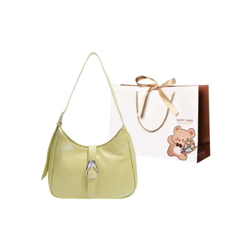 ERANGBEAR PU Crossbody Underarm Shoulder Bag Women's Black/White/Pink/Yellow/Green/Khaki-5
