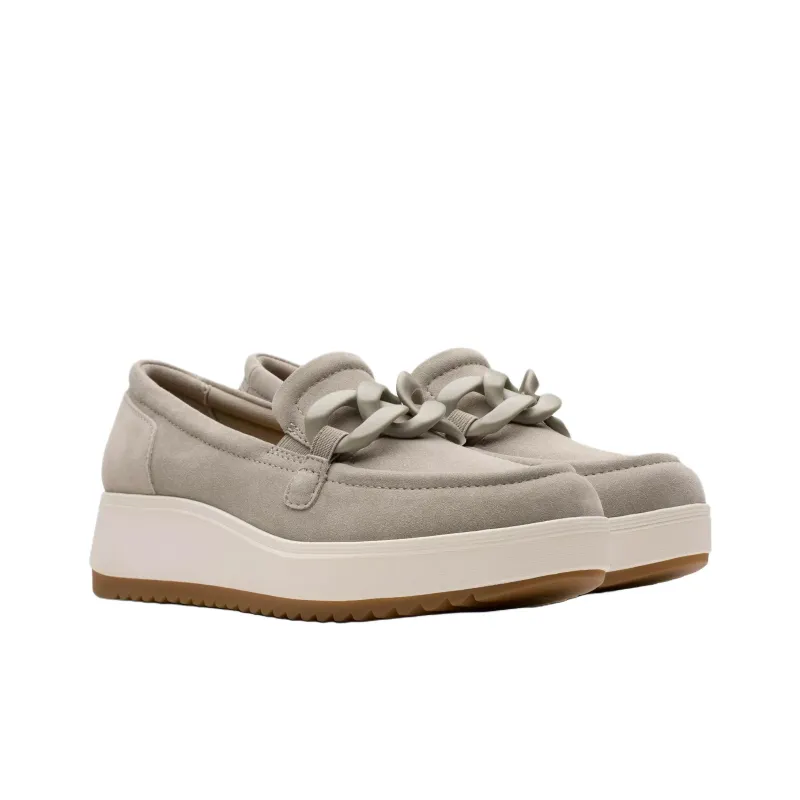 Clarks Zylah May Loafers 5cm Women's Stone Color-2