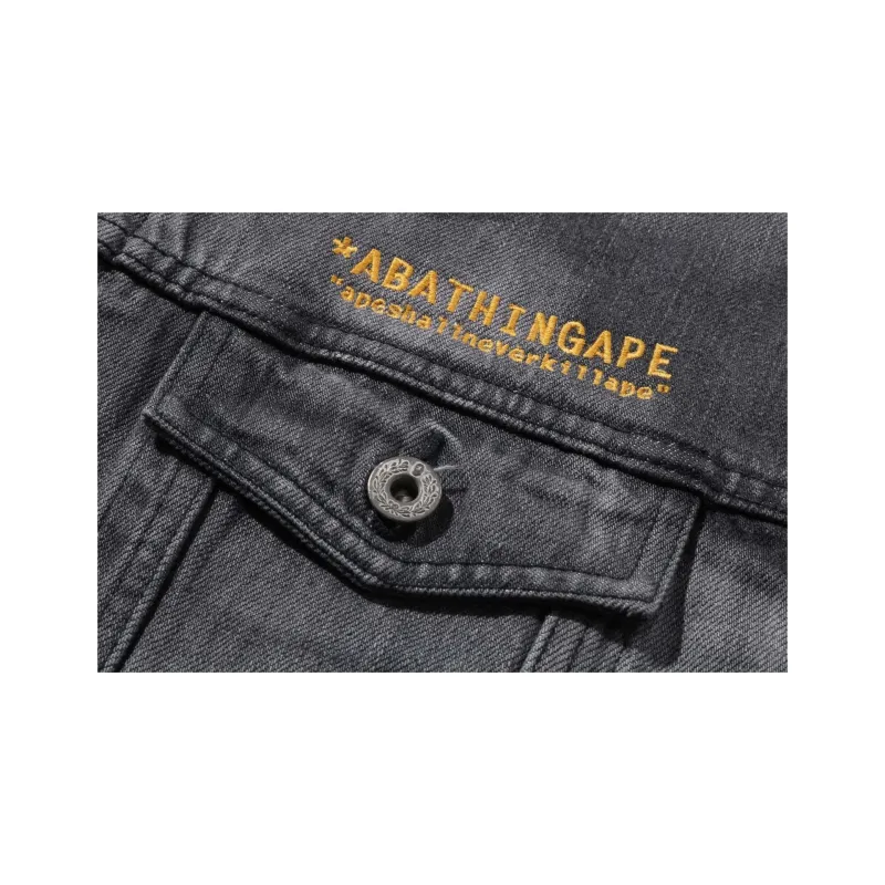 A BATHING APE High Tone Bleach Denim Jacket-2
