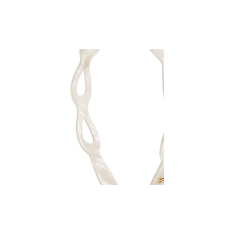 EVITA PERONI Acetate Plate Headbands Women's White-2