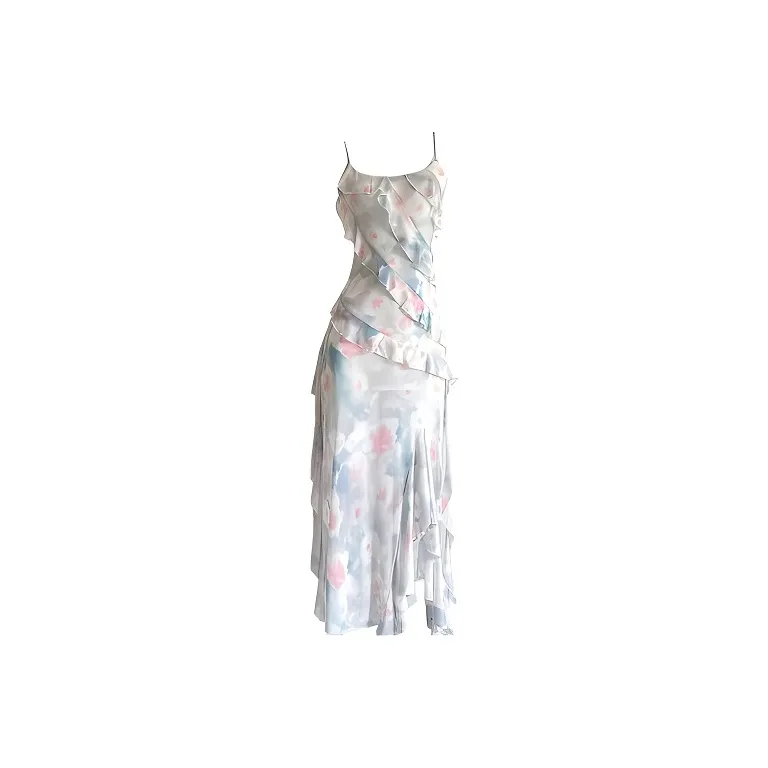 SISC Slip Dresses Women's Pink/Blue-0
