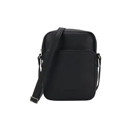 CALVIN KLEIN Synthetic Material Shoulder Bag, Crossbody Bag Men's Space Black