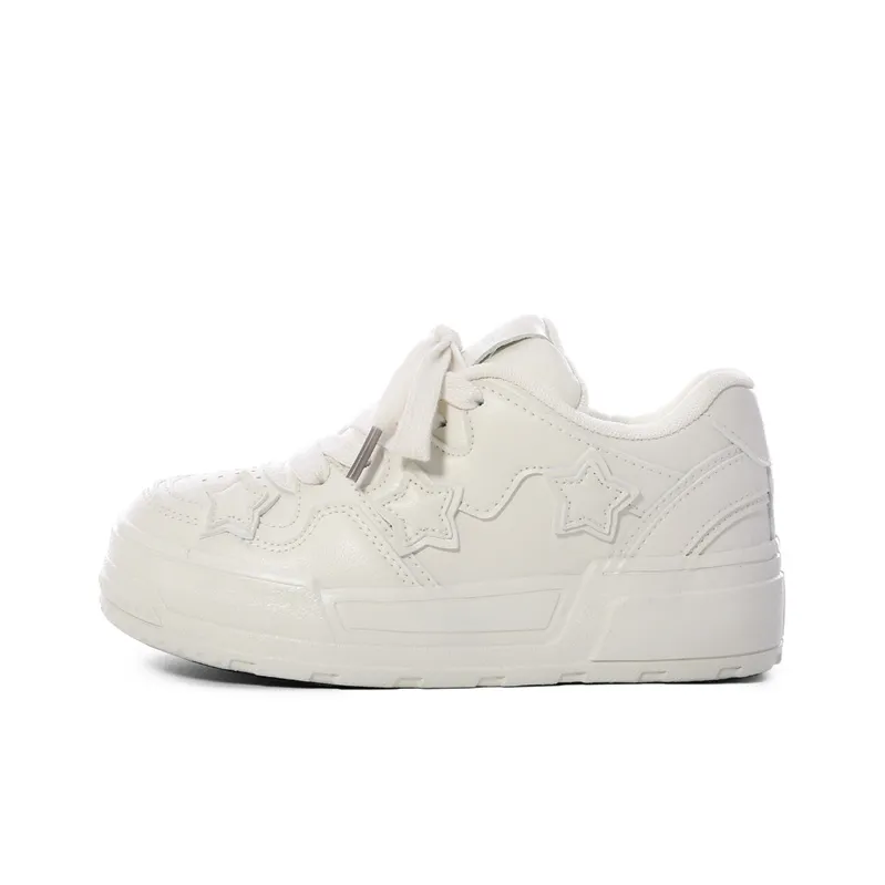 The New Age Family Low Top Skateboard Shoes Women's Beige-0