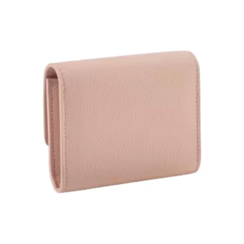 BVLGARI Calfskin Card Holder Women's Pink-1