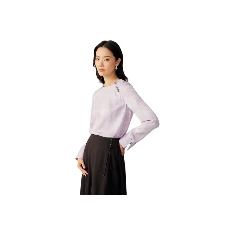 Yiner Shirts Women's Pink Purple-0