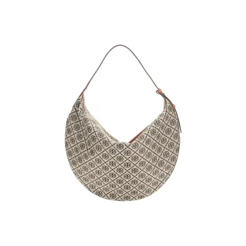 TORY BURCH T Monogram Fabric Crescent Bag Handbag Shoulder Bag Regular Women's Marine Blue