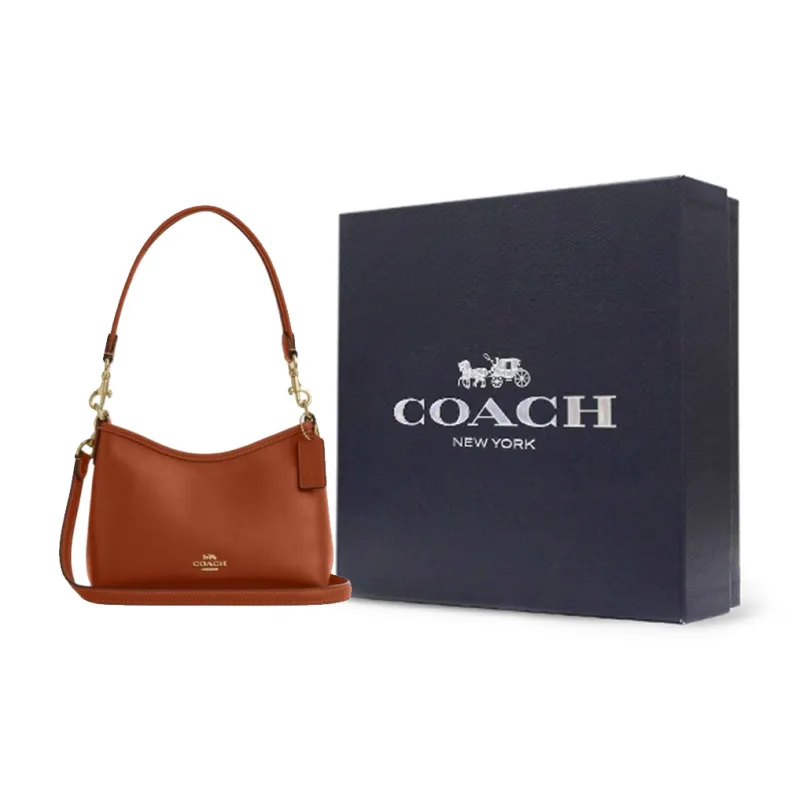 COACH LAUREL Smooth Grain Leather Crossbody Bag, Shoulder Bag Trumpets Women's Brown-6