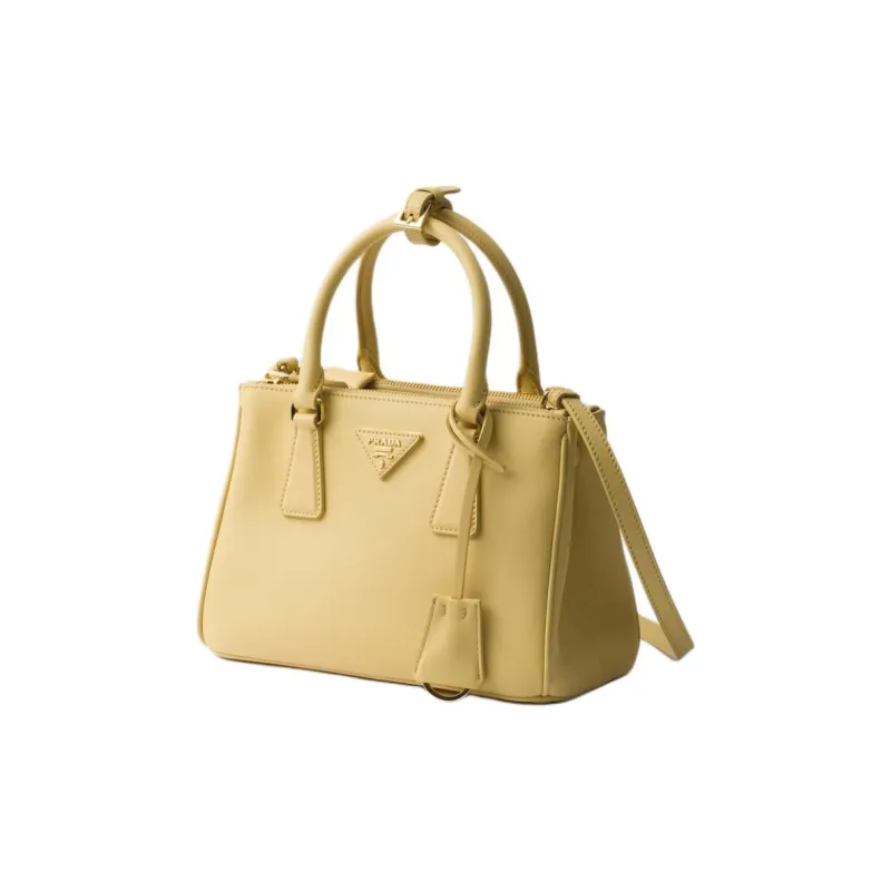 PRADA Galleria Killer Bag Leather Shoulder Bag, Crossbody Bag, Handbag Trumpets Women's Yellow-1