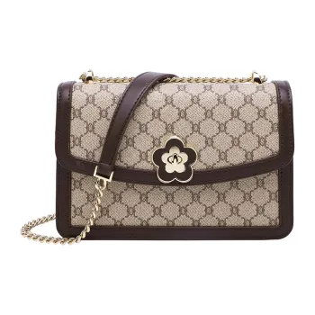 PESASRIE PVC Crossbody Bag Regular Women's Coffee