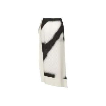 ISSEY MIYAKE Casual Long Skirt Women's Black White