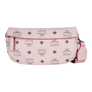 MCM Visetos Canvas Shoulder Bag, Crossbody Bag Mini Women's Pink