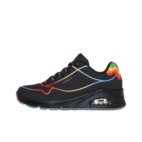Jen Stark x Skechers Uno Low Top Training Shoes Women's Black