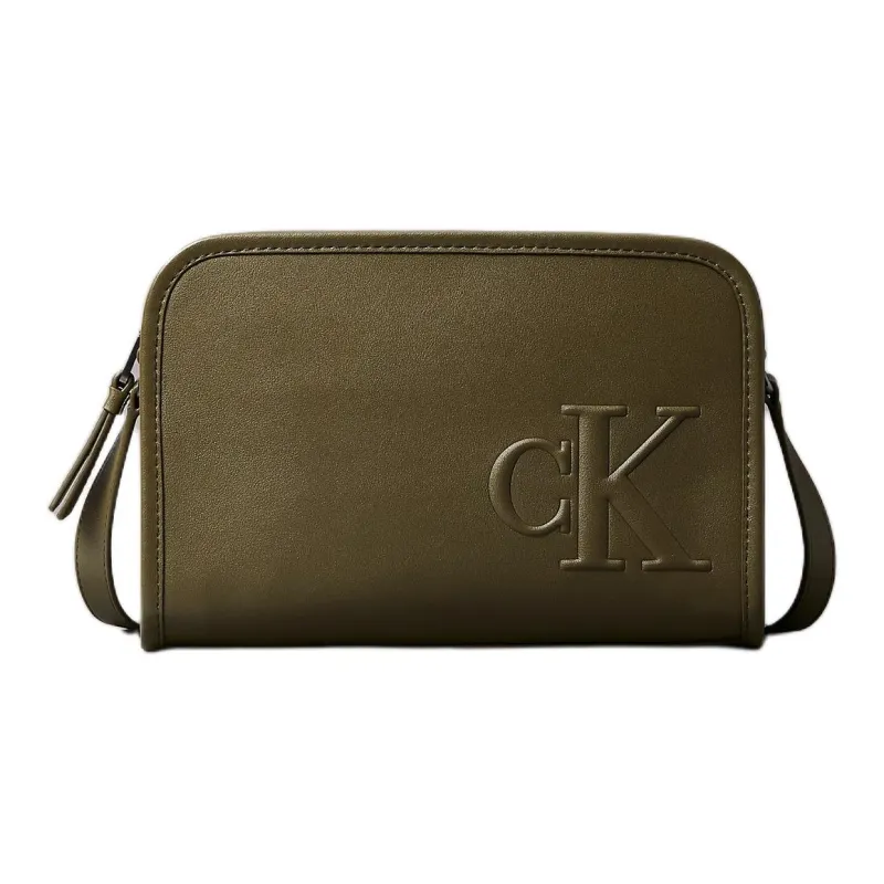 CALVIN KLEIN Polyurethane Camera Bag, Shoulder Bag Women's Green-0