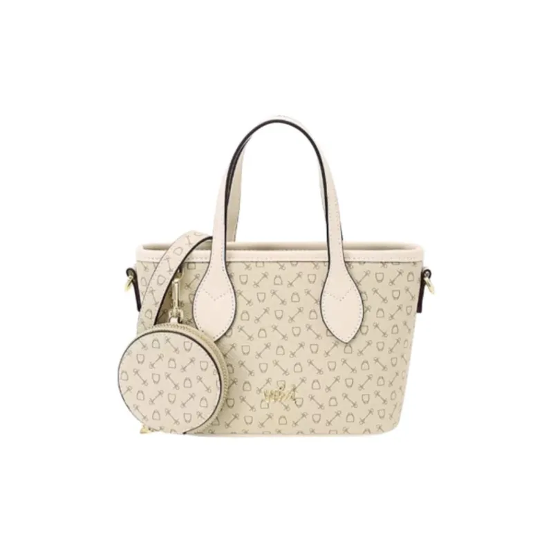 Why Artificial Leather Shoulder Bag, Crossbody Bag, Handbag Trumpets Women's Apricot With Beige/Coffee-0