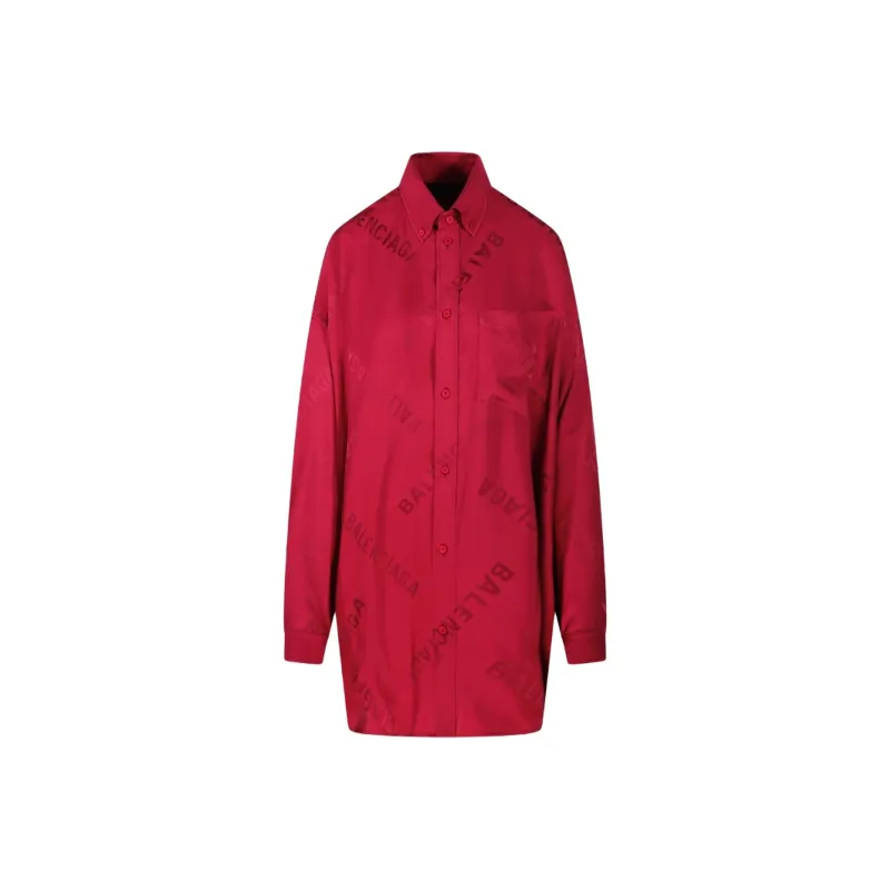 Balenciaga Shirt Women's Burgundy-0