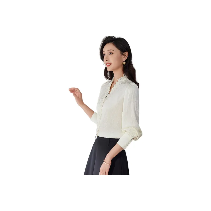 Hang Yi Court Shirts Women's Ecru-0