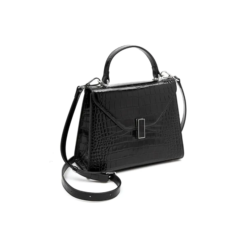 Old Man's Head Top Grain Cow Leather Crossbody Handbag Women's Multicolor-5