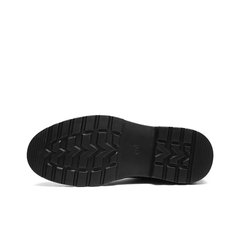 HLA Men's Casual Shoes Men Low Top Black-4